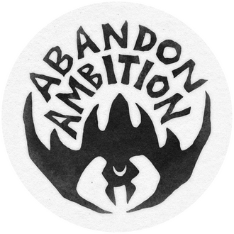 Logo of a black upside down bat with the words Abandon Ambition above it